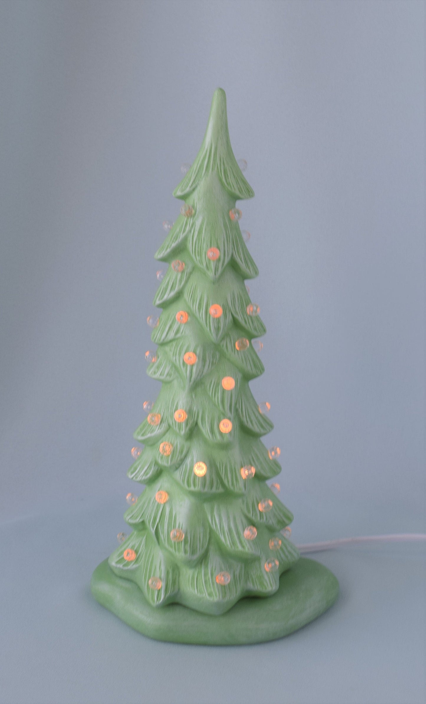 Illuminated Pastel Ceramic Spring Fairy Garden Tree - Whimsical Easter Decor for Home & Miniature Landscapes