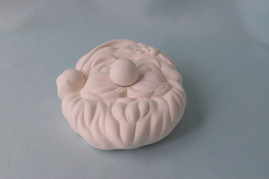 Ready to Paint Bisque Ceramic Santa Music Box - Teresa's Ceramics