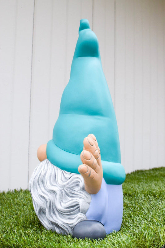 Bisque Large Garden Gnome Yard Art - Unfinished - READY to Paint Gnome with flowers