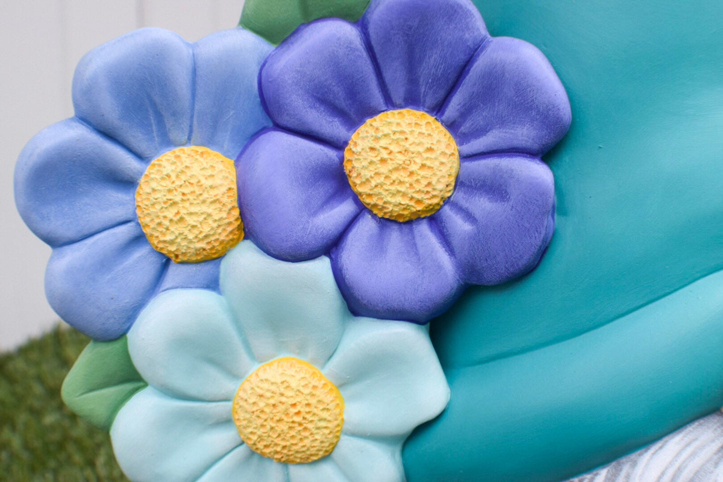 Large Flower Power Gnome | Turquoise Flower Gnome | Gift For Mom | Garden Decor | Nordic Gnome | Yard Art | Flower Gonk | Daisy Gnome