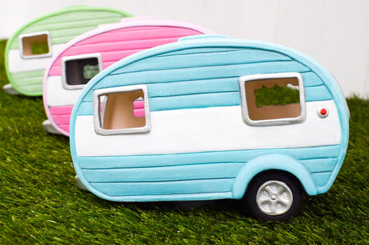 Vintage Ceramic Camper | Funky Old Streamline Camper | Cottagecore Decor | Garden and Yard Art |
