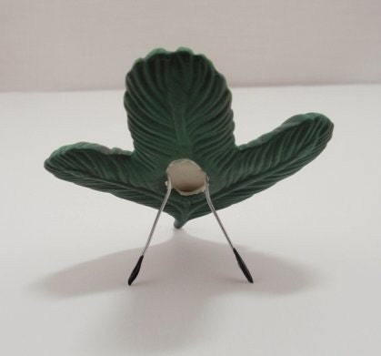 Ceramic Christmas ornament - Evergreen Leaf Ornament - Evergreen Character - Christmas in July Sale - Stocking Stuffer - Gift for Kids