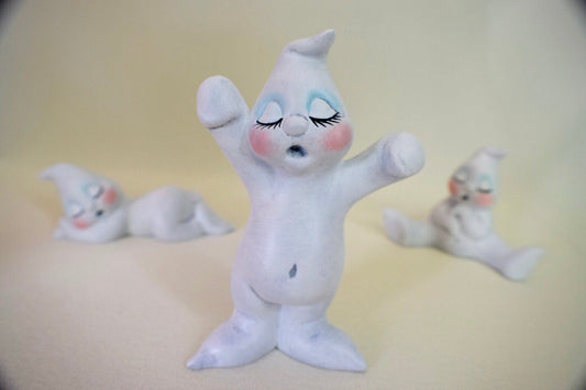 Ghost Decorations - Ceramic ghosts - Baby Ghosts - Cute Ghosts - Halloween Decor - Ghost figurine - Three Boo Babies - Nursery decor ghosts - Teresa's Ceramics