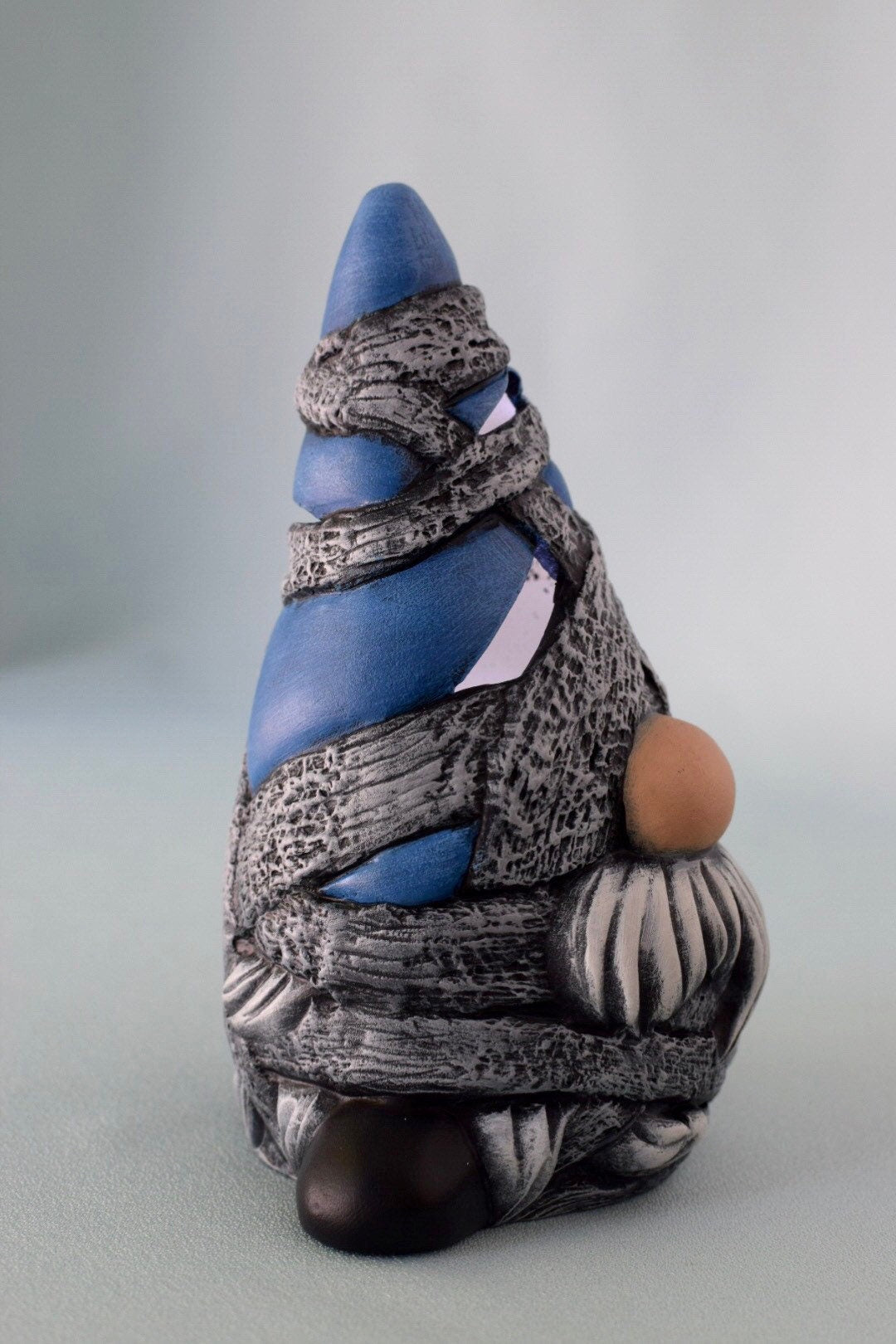 Ceramic Mummy Gnome: Spooky Halloween Garden Decor, Cute Fall Decoration, Unique Gift for Kids