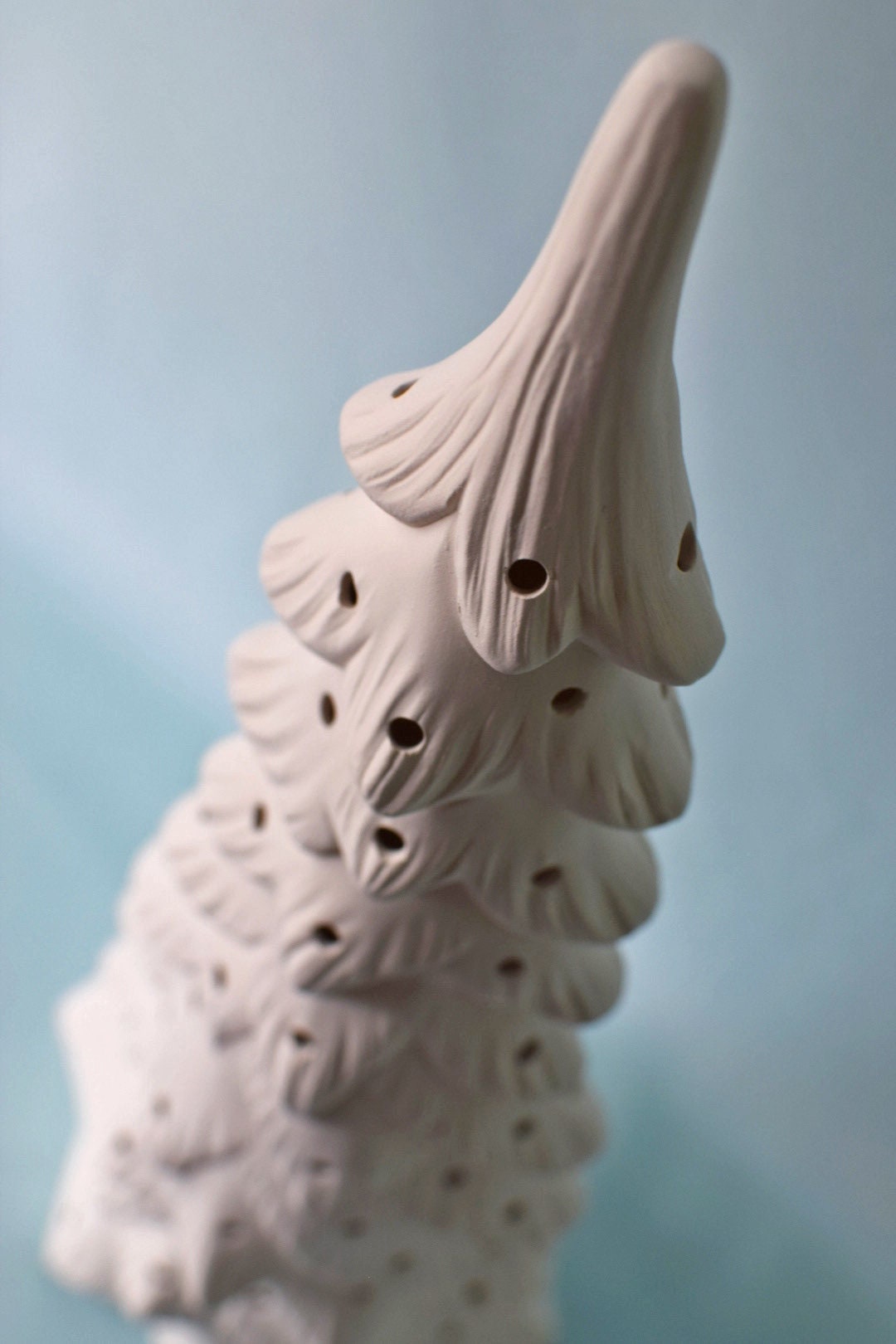 DIY Ceramic Bisque Wispy Pine Trees for Halloween, Christmas, and Winter Decor - Ready to Paint
