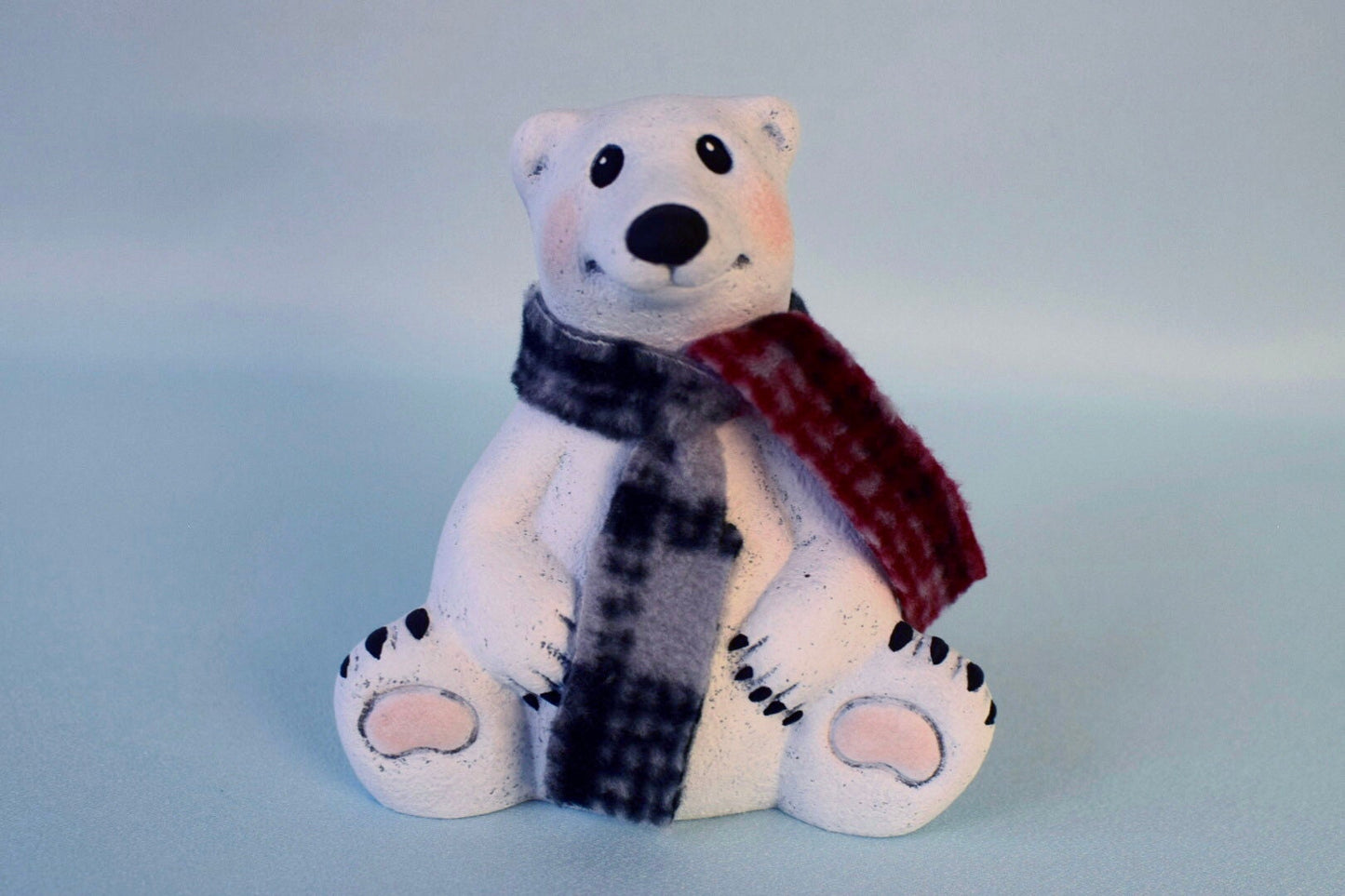 Cute Little Polar Bear All Bundled Up With Scarf