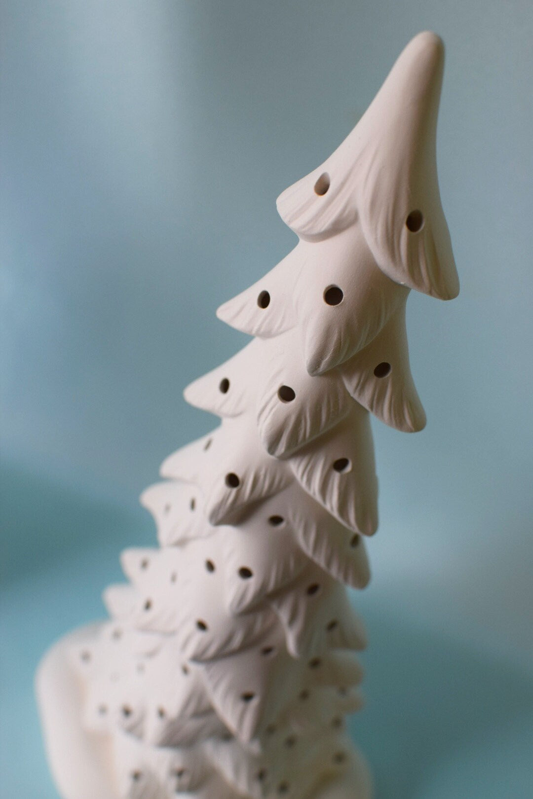 DIY Ceramic Bisque Wispy Pine Trees for Halloween, Christmas, and Winter Decor - Ready to Paint