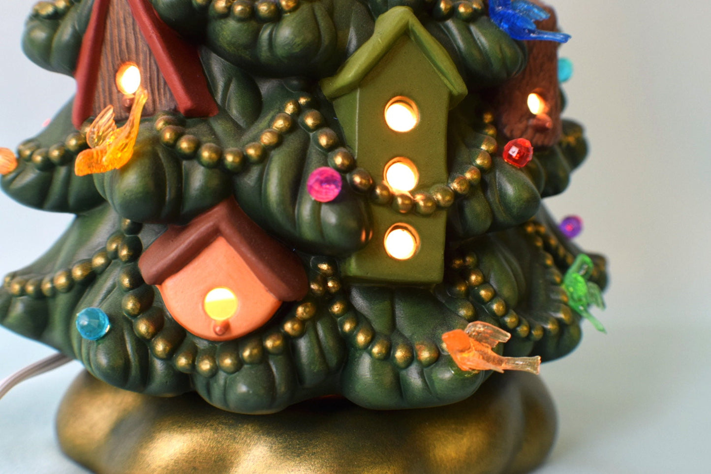 Birdhouse Ceramic Christmas Tree | Finished | Large Tree - Teresa's Ceramics