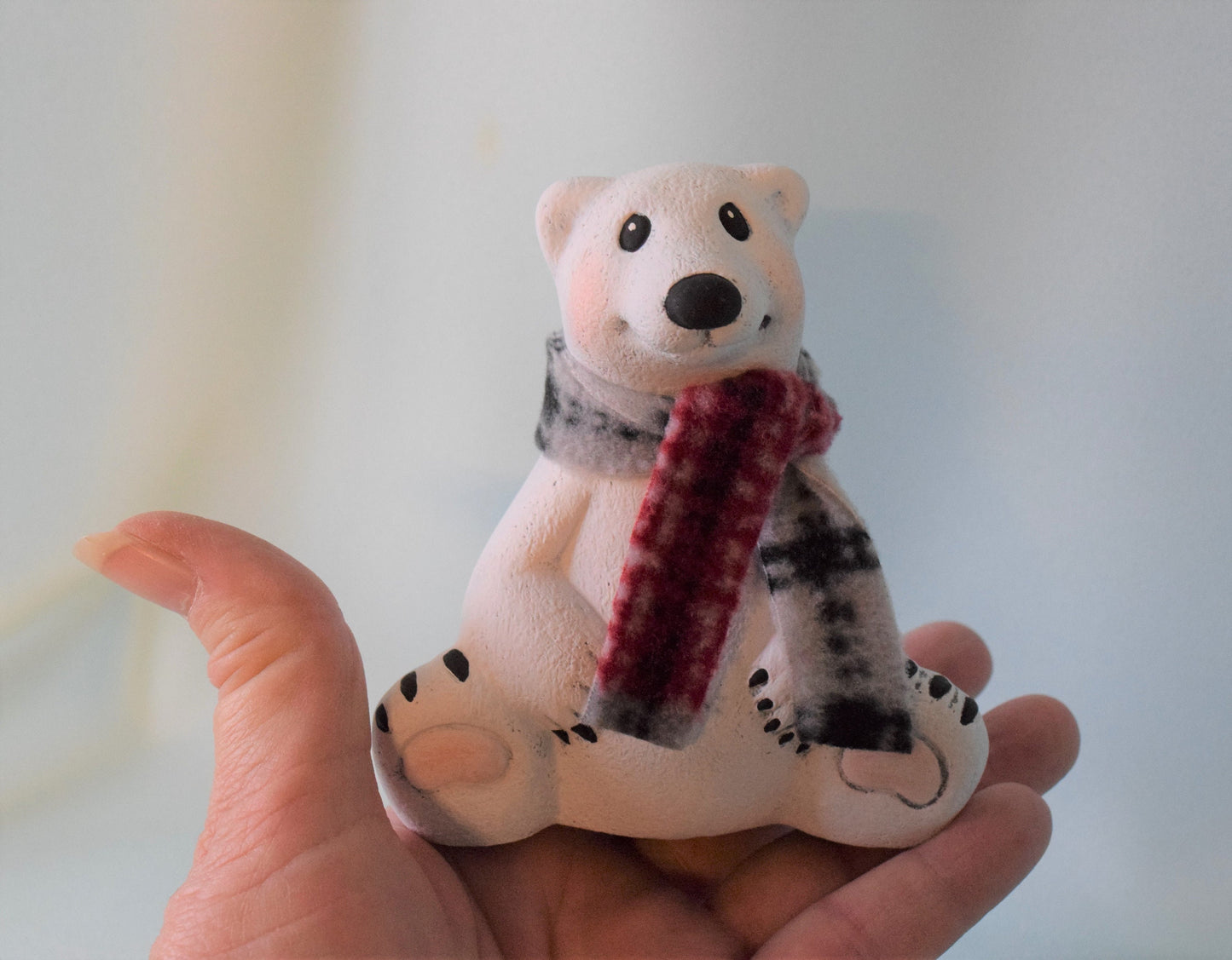 Cute Little Polar Bear All Bundled Up With Scarf