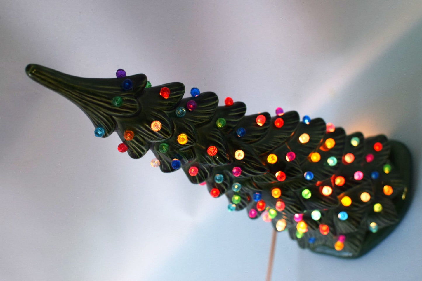 Multicolored Christmas Tree | Wispy Pine Style | Ceramic Light 14 inches tall