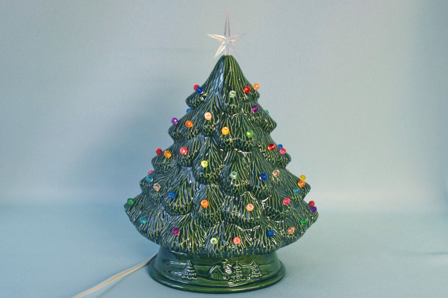 Ceramic Xmas Tree | Round Fur Style
