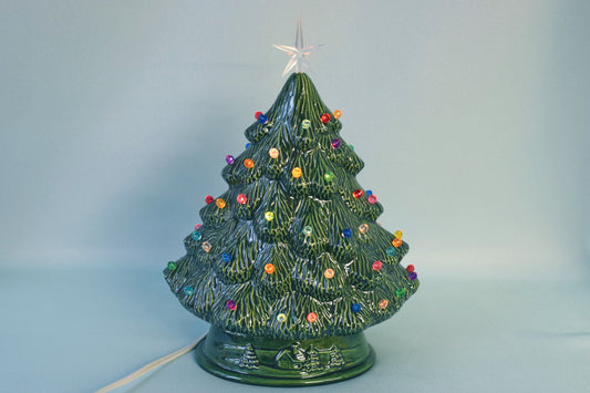 Ceramic Xmas Tree | Round Fur Style