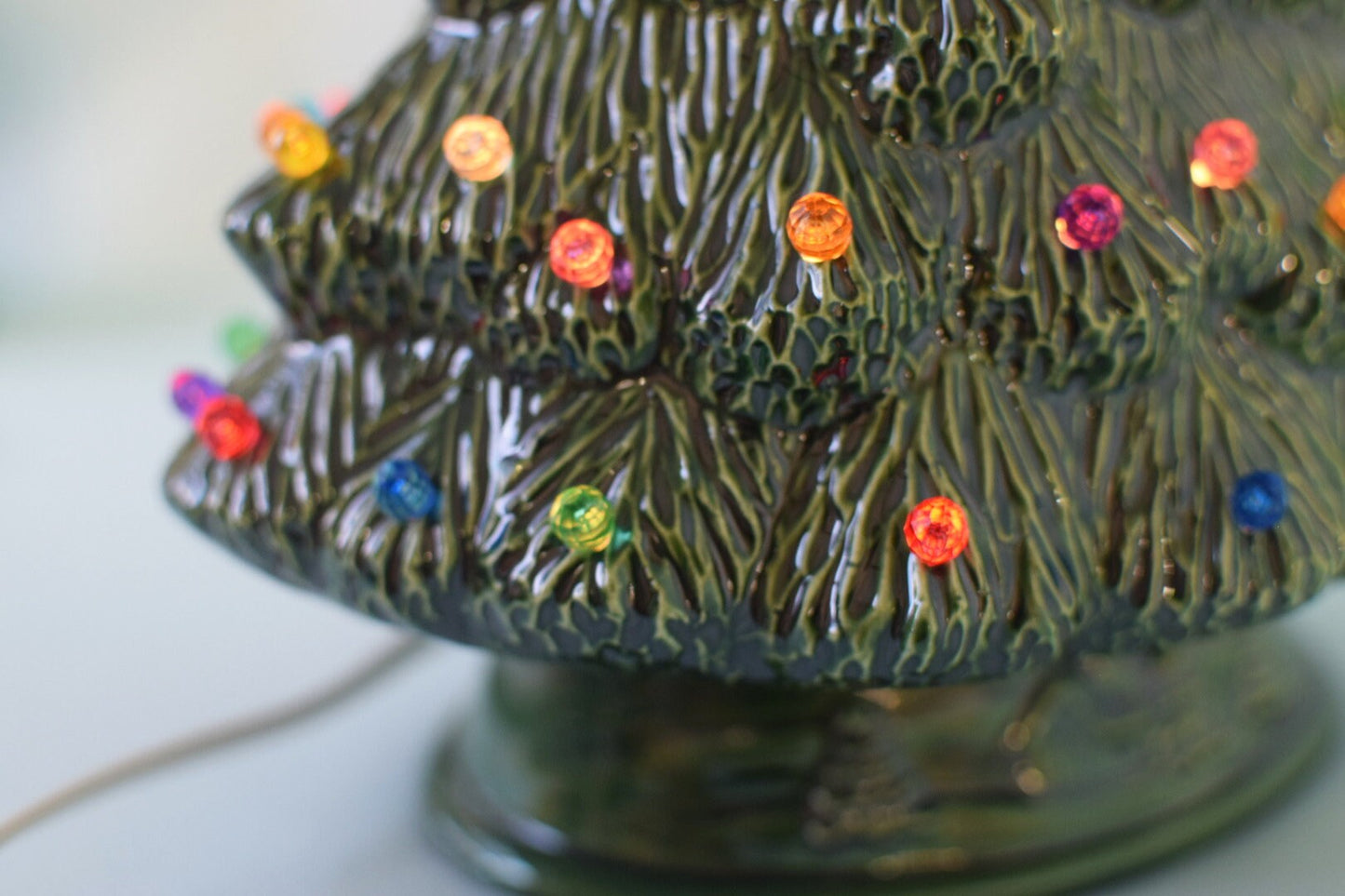 Ceramic Xmas Tree | Round Fur Style