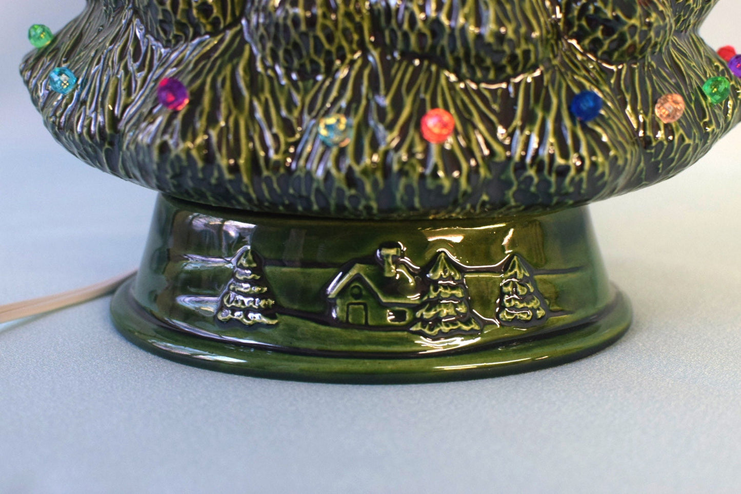 Ceramic Xmas Tree | Round Fur Style