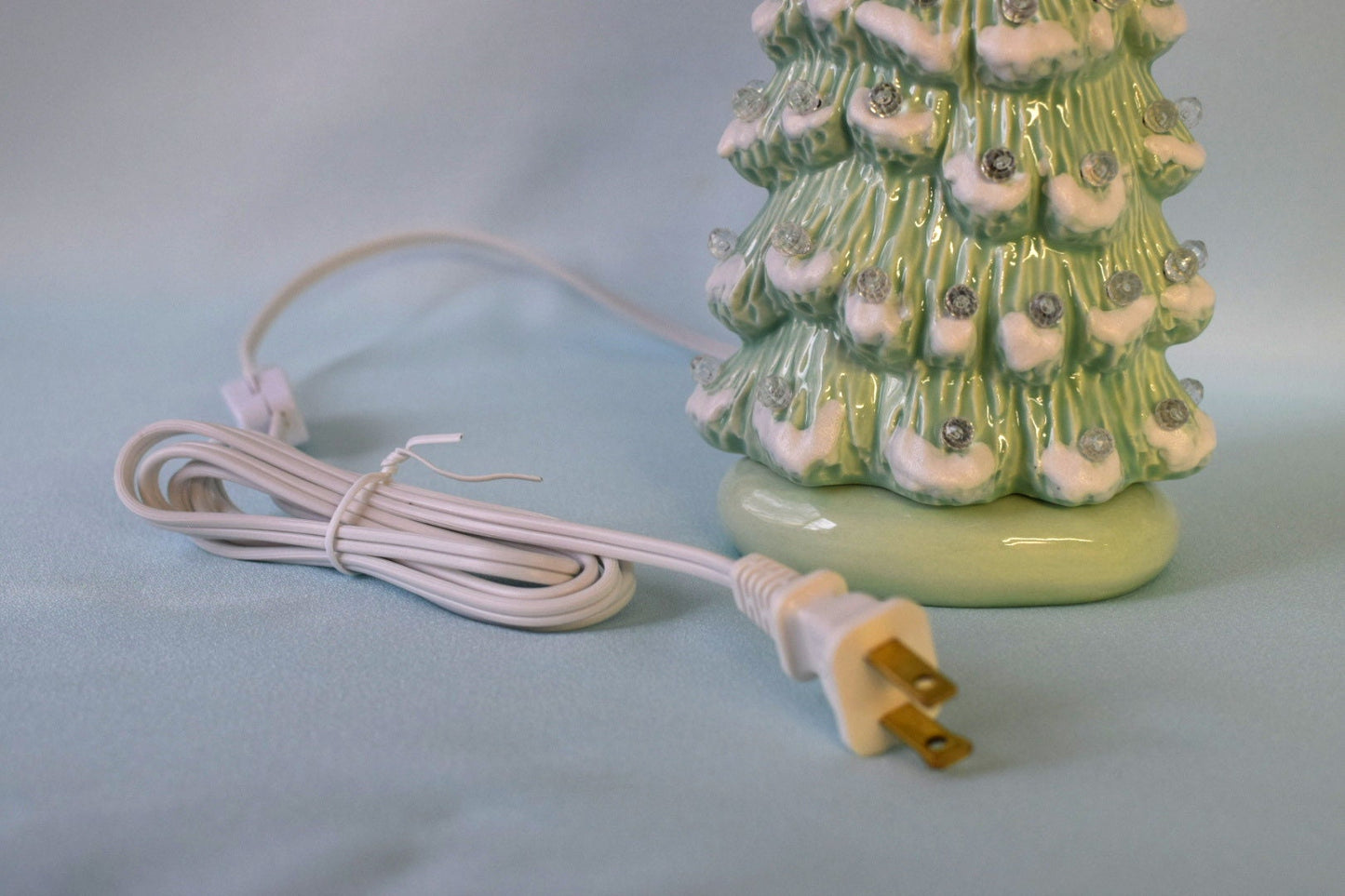 Ceramic Christmas Tree - Light Green With Snow