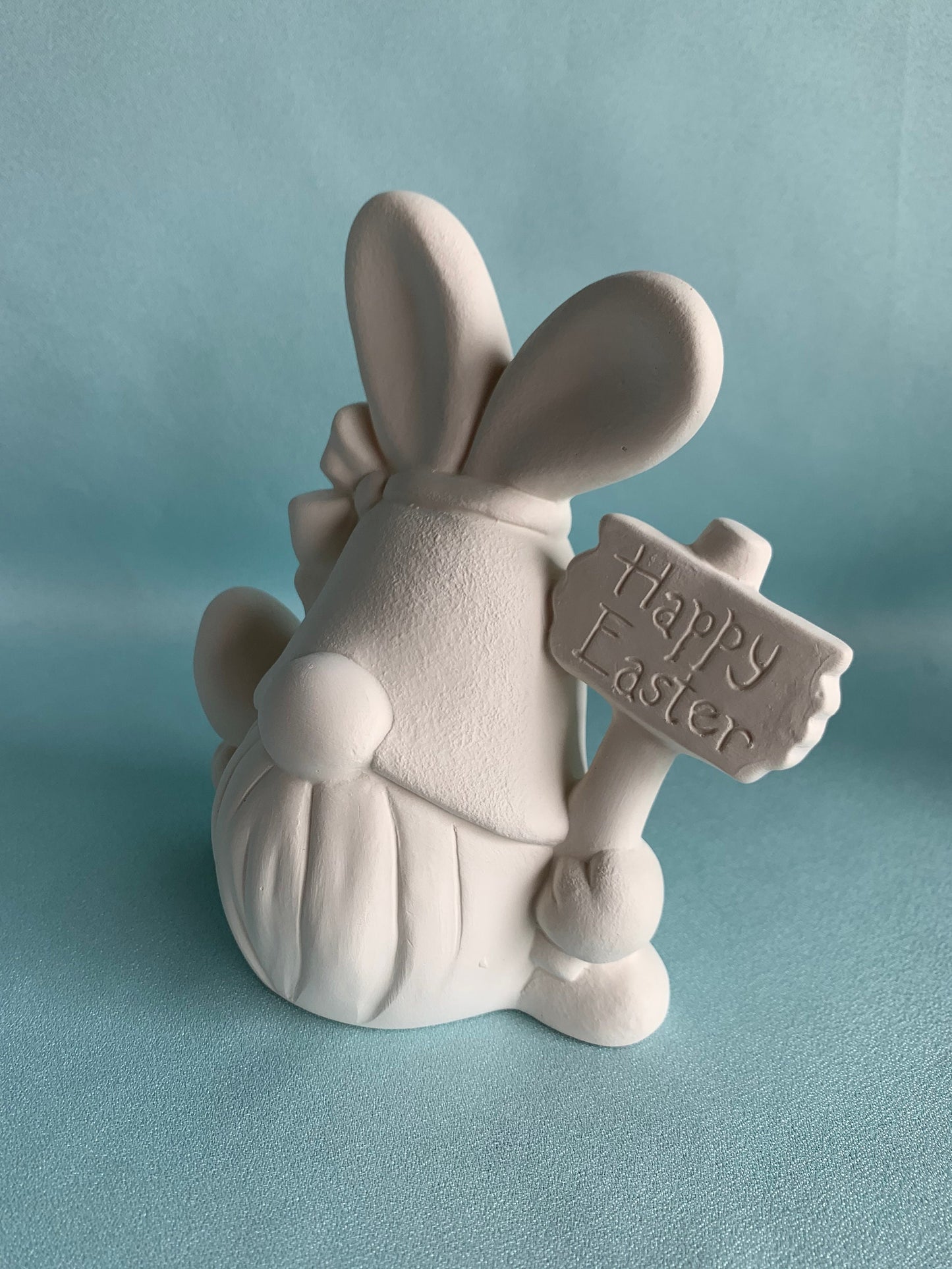 Unpainted Ceramic Easter Gnome Basket - DIY Craft Project for Kids & Adults - Whimsical Holiday Decor