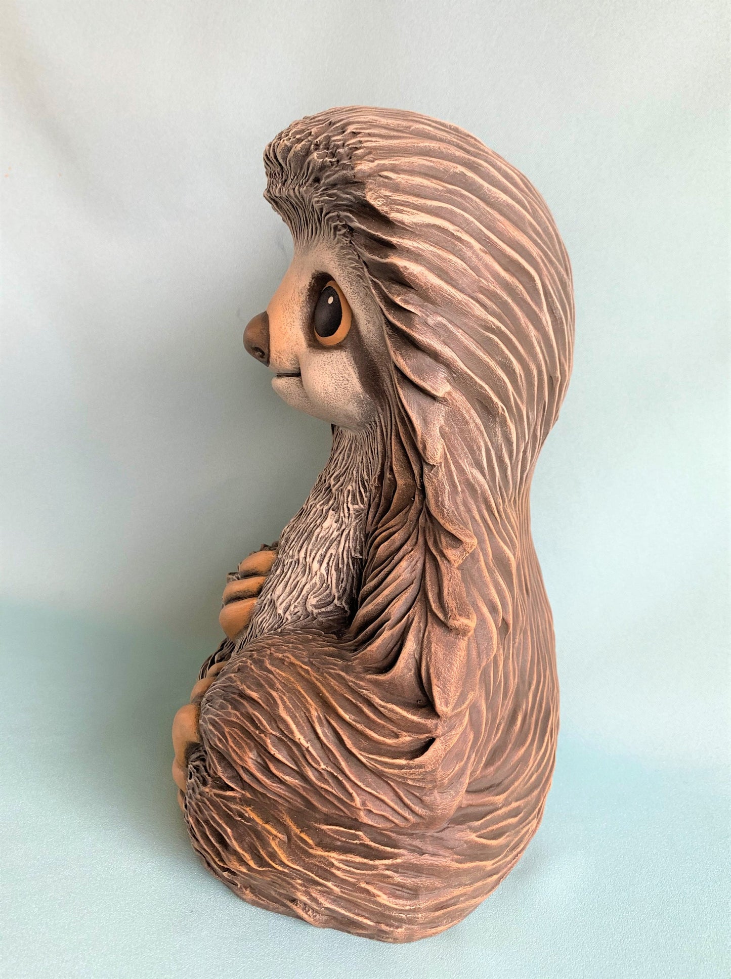 Ceramic Sloth - Large Size Sloth - Spring Decor - Yard Art - Sloth Gift