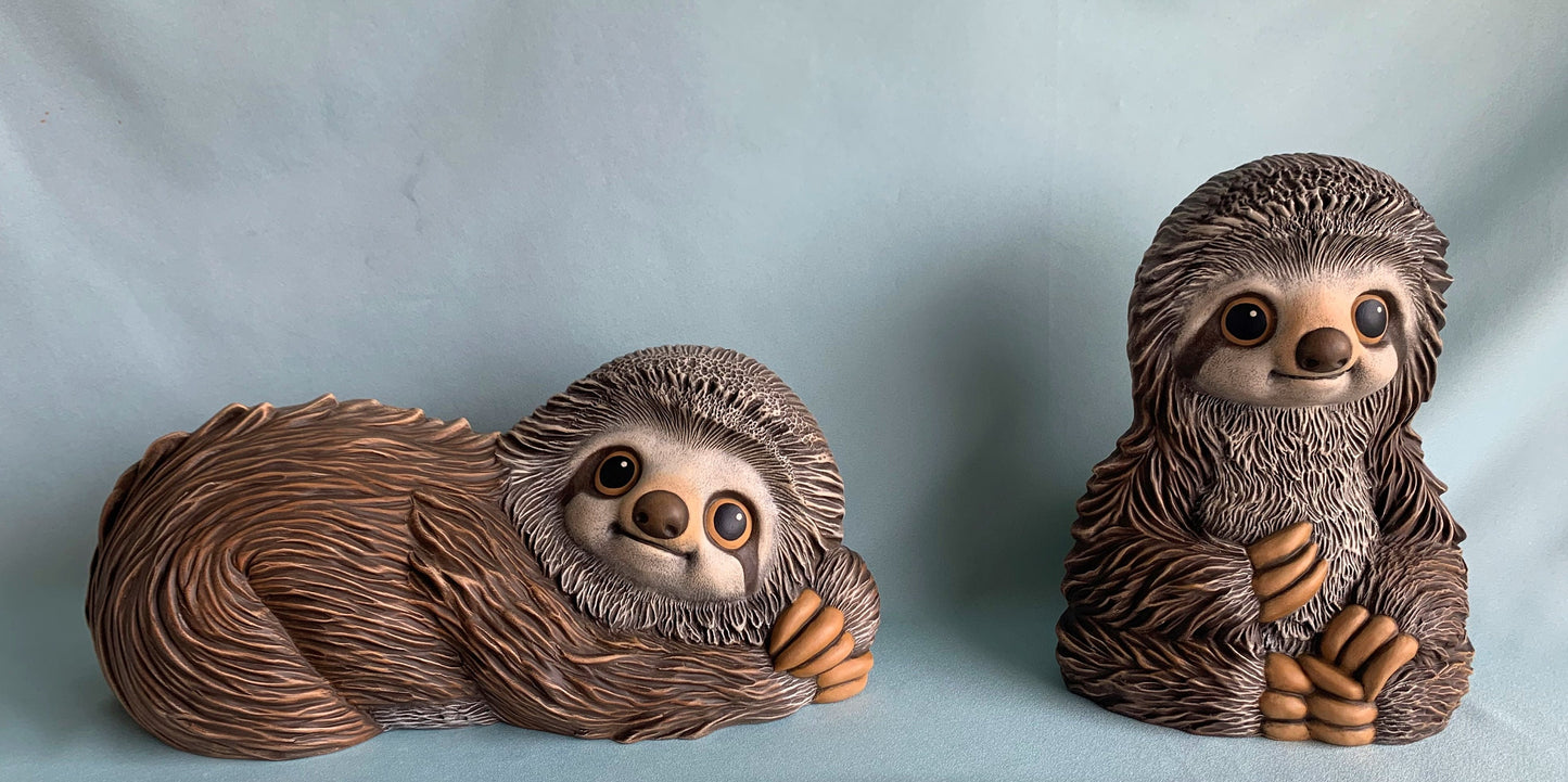 Ceramic Sloth - Large Size Sloth - Spring Decor - Yard Art - Sloth Gift - Teresa's Ceramics