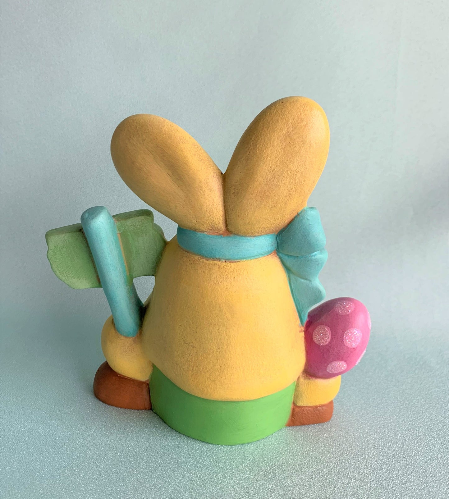 Adorable Ceramic Easter Bunny Gnome: Spring Decoration, Garden Decor & Holiday Gift Basket Accessory