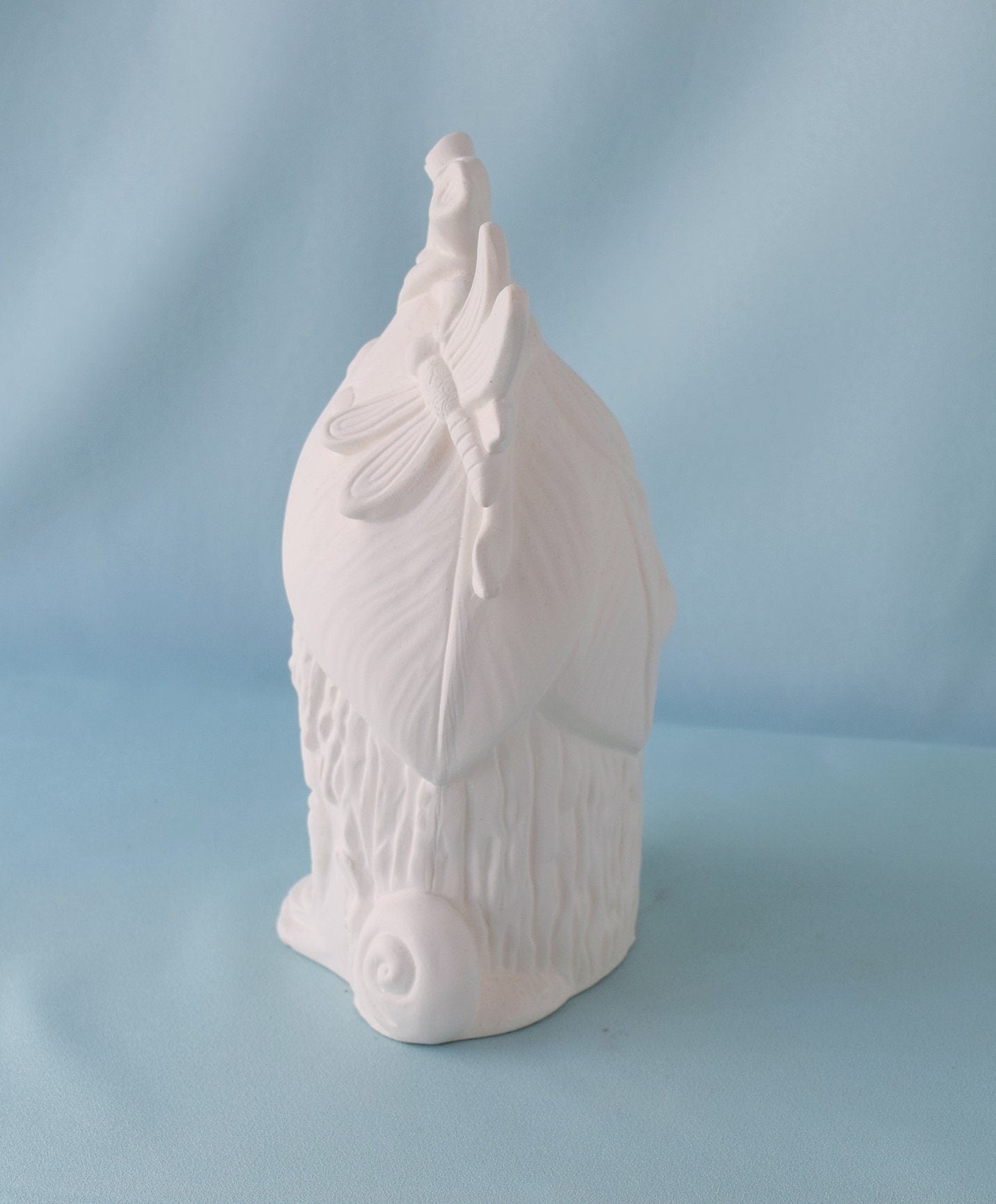 Unpainted Ceramic Fairy Dragonfly House: DIY Garden Art Project for Crafters & Painters