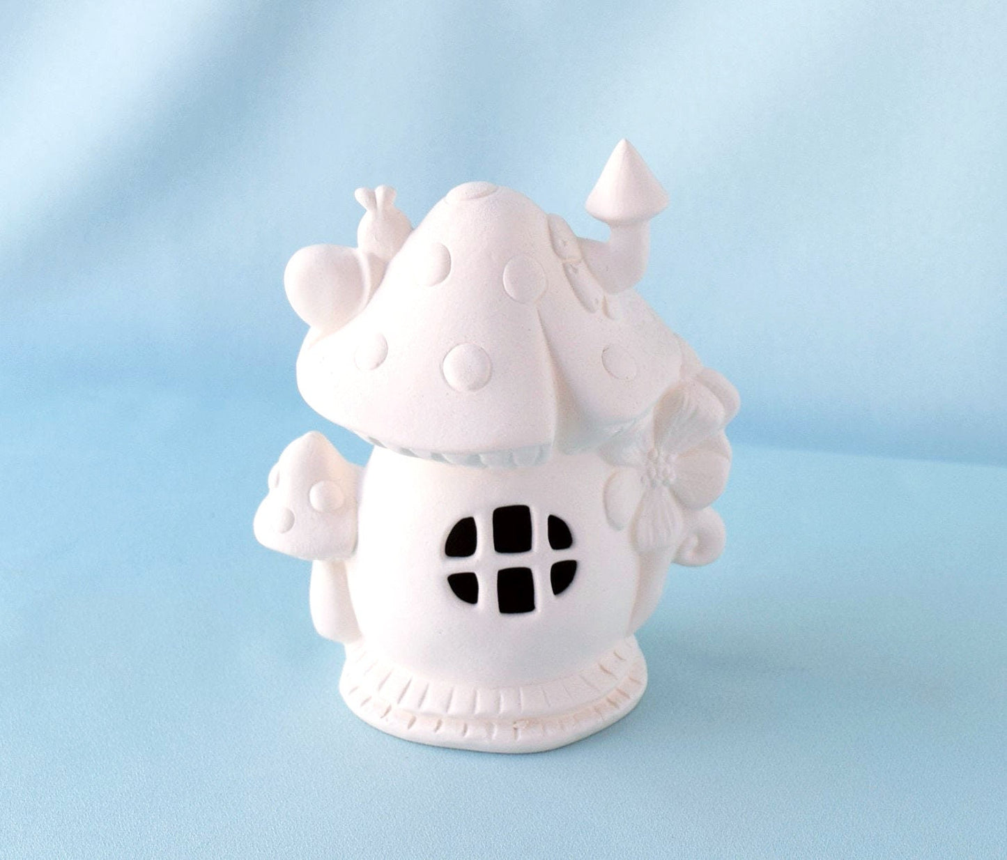 Ceramic Bisque Mushroom Fairy House | Do It Yourself Ceramics | Painting Project | Unfinished Ceramics | Paint Party Kit