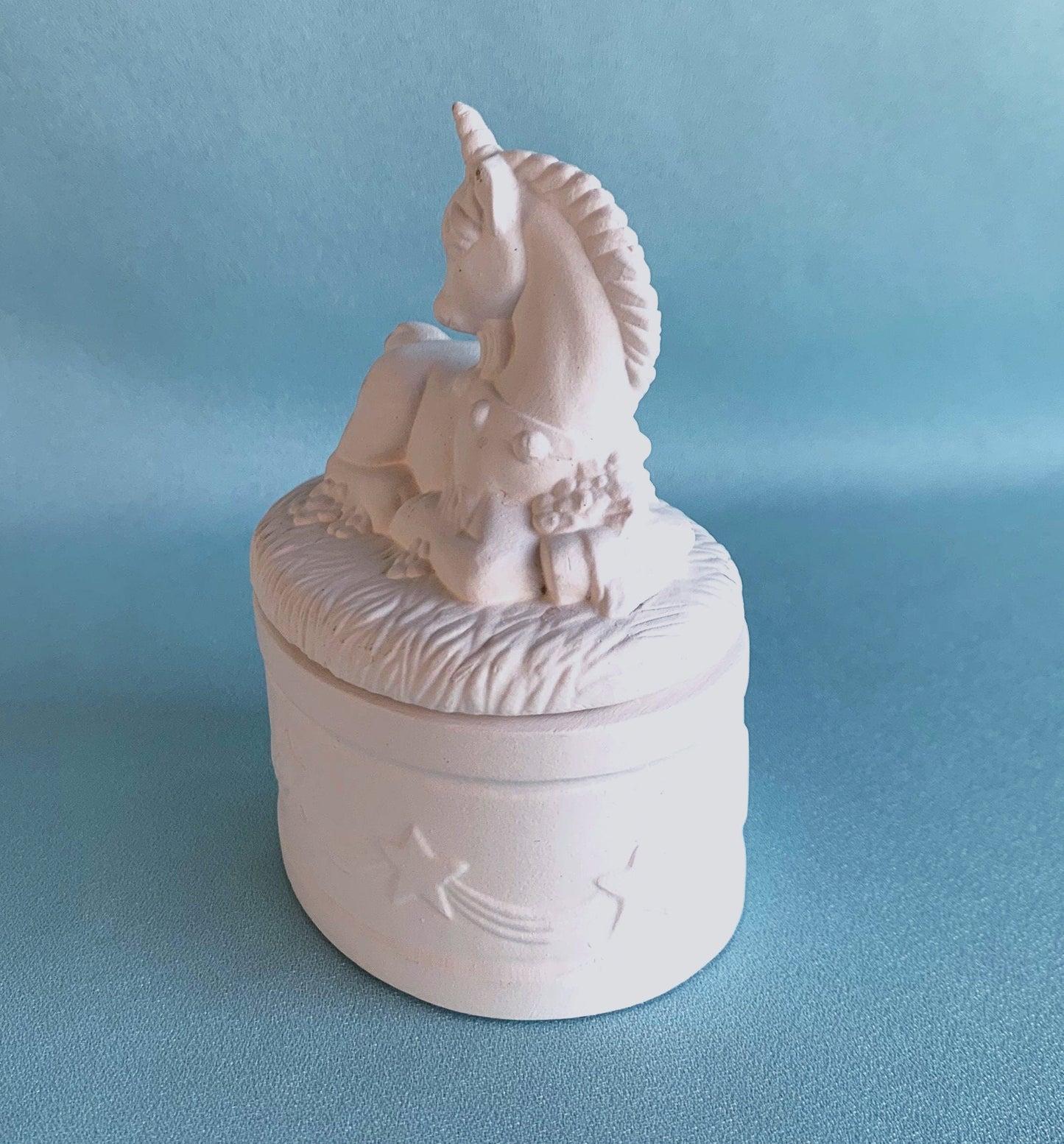 Ceramic bisque Unicorn Jewelry Box - Ceramic Bisqueware - DIY Painting Project - Teresa's Ceramics