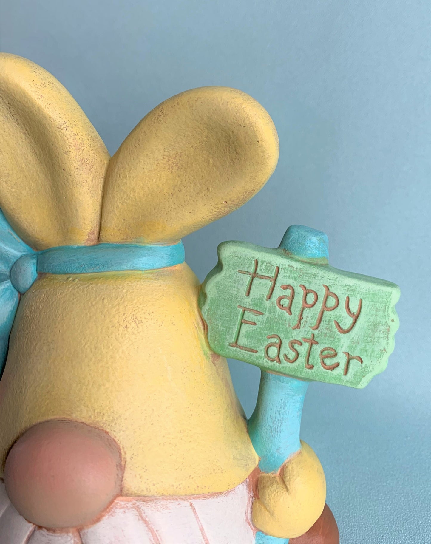 Adorable Ceramic Easter Bunny Gnome: Spring Decoration, Garden Decor & Holiday Gift Basket Accessory - Teresa's Ceramics