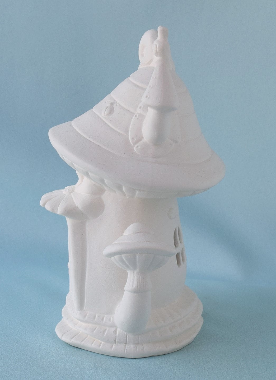 DIY Ceramic Bisque Mushroom Fairy House: Paint Your Own Whimsical Garden Decor for Kids & Adults