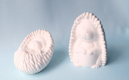 DIY Ceramic Bisque Hedgehogs: Unfinished Paint Project for Kids & Adults - Cute Animal Craft
