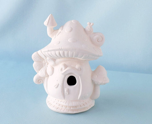 6 Ceramic Bisque Fairy Houses | Do It Yourself Ceramics - Painting Project - Unfinished Ceramics | Paint Party | Bisque Finish Yourself - Teresa's Ceramics