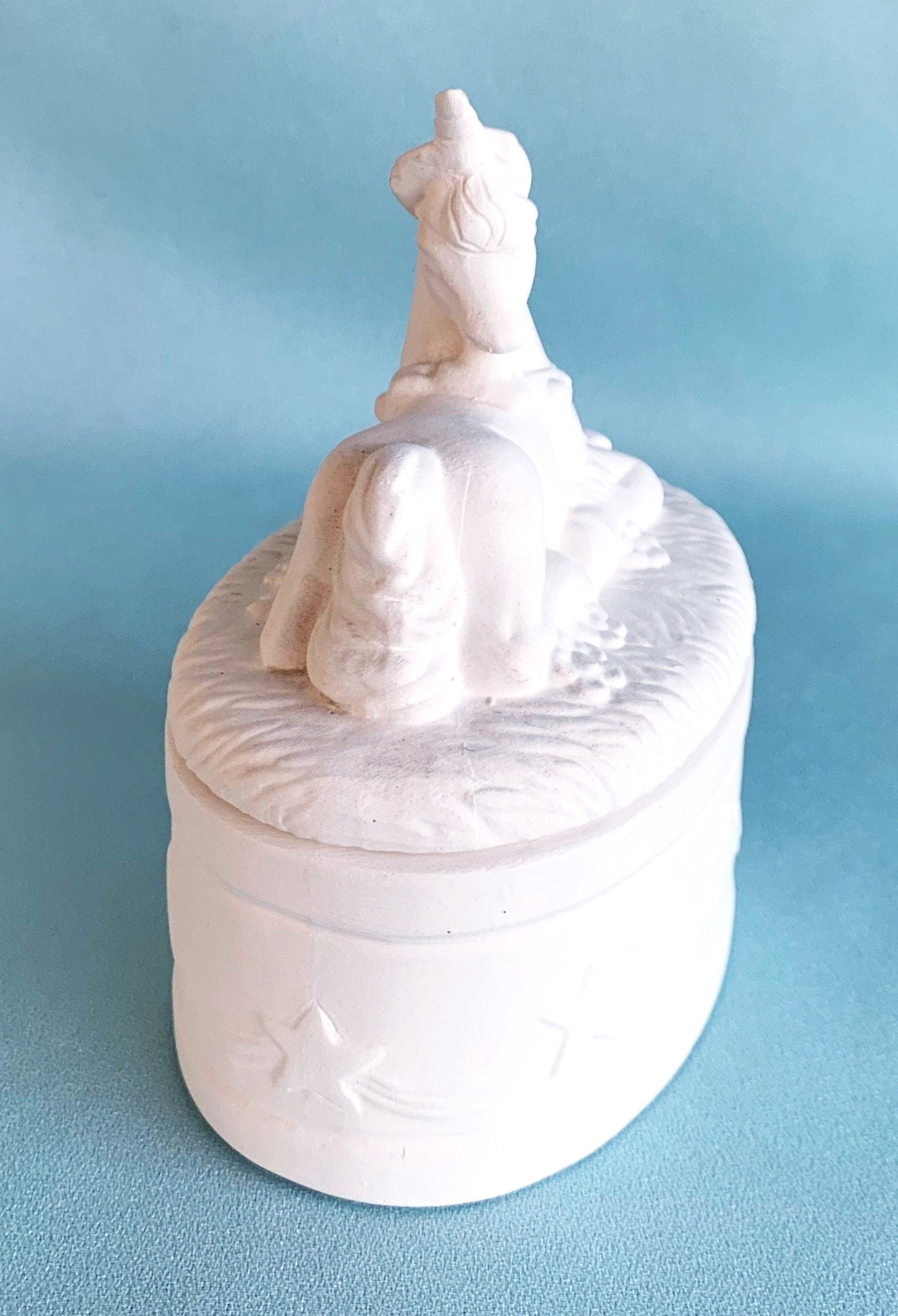 Ceramic bisque Unicorn Jewelry Box - Ceramic Bisqueware - DIY Painting Project