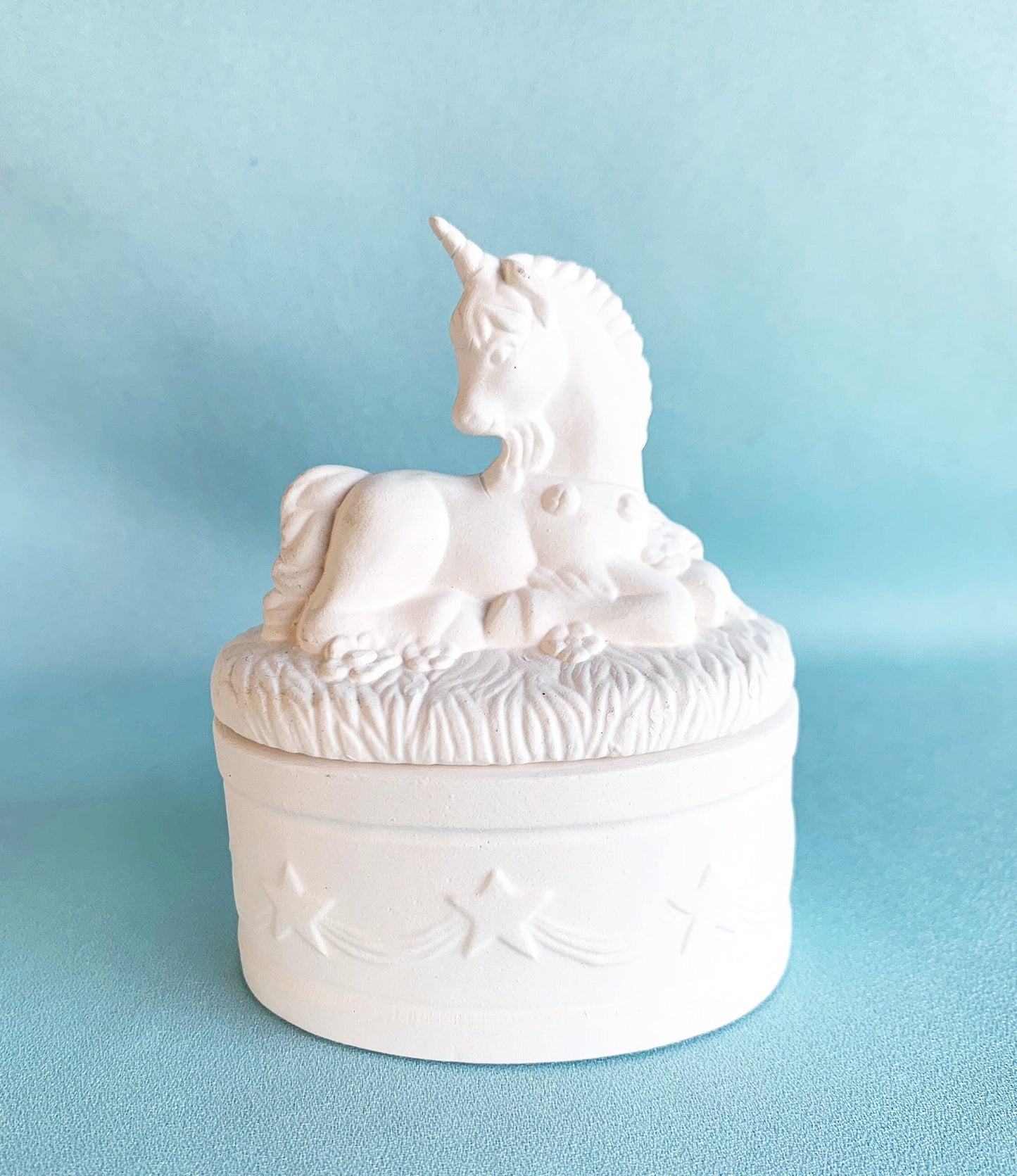 Ceramic bisque Unicorn Jewelry Box - Ceramic Bisqueware - DIY Painting Project