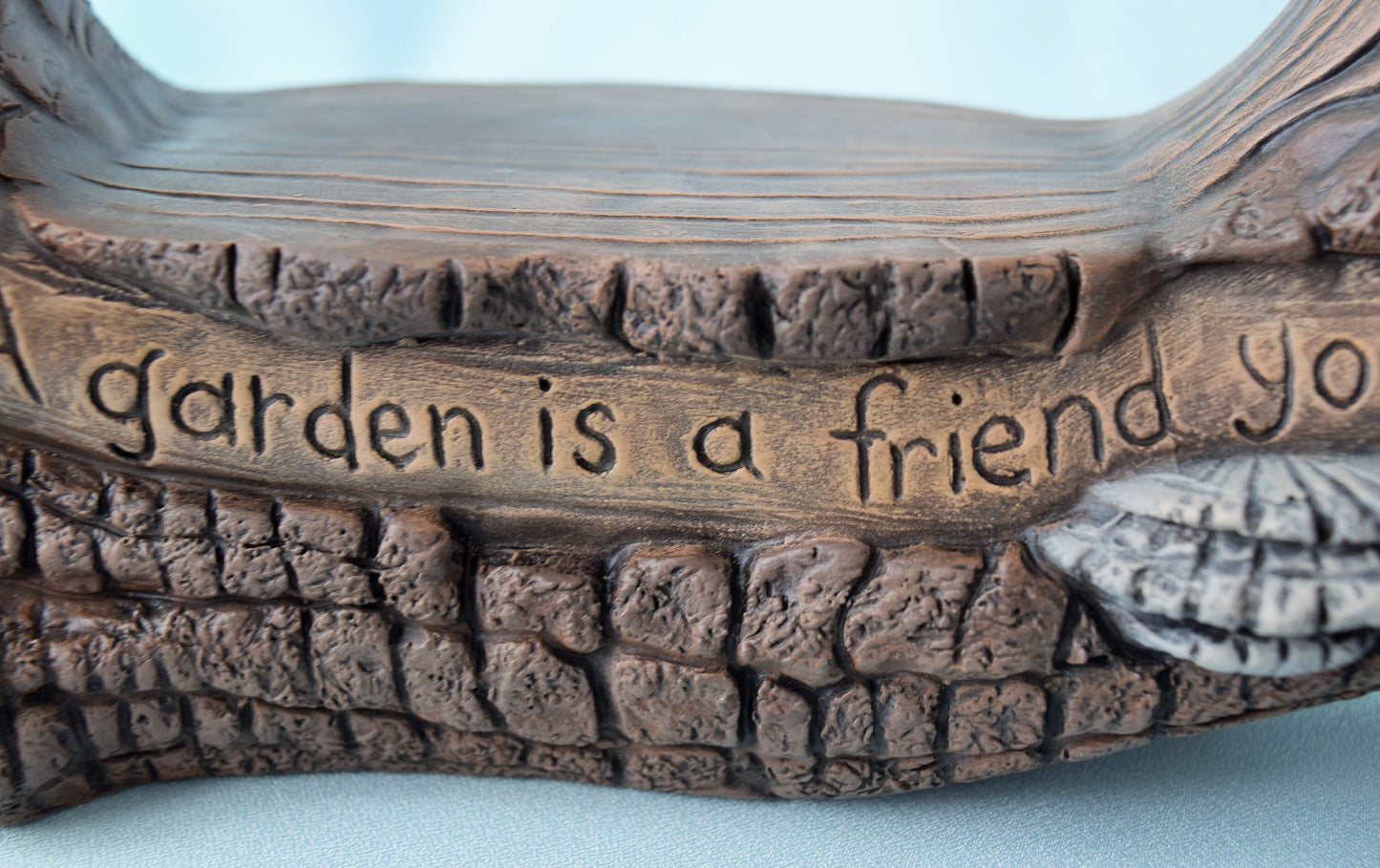 Display Log for Gnomes, Animals or Plants | Display Your Collection | Ceramic Wooden Display Stand | Garden Display Shelf Art