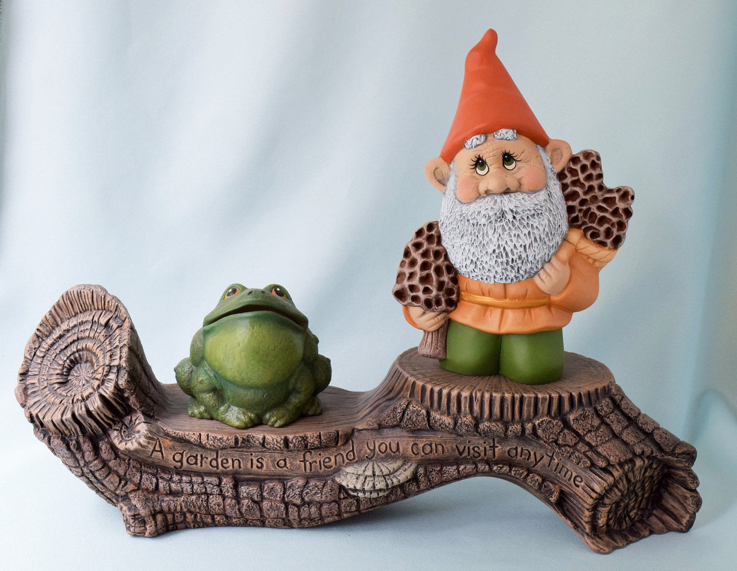 Display Log for Gnomes, Animals or Plants | Display Your Collection | Ceramic Wooden Display Stand | Garden Display Shelf Art