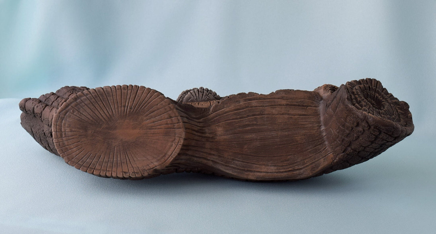 Display Log for Gnomes, Animals or Plants | Display Your Collection | Ceramic Wooden Display Stand | Garden Display Shelf Art