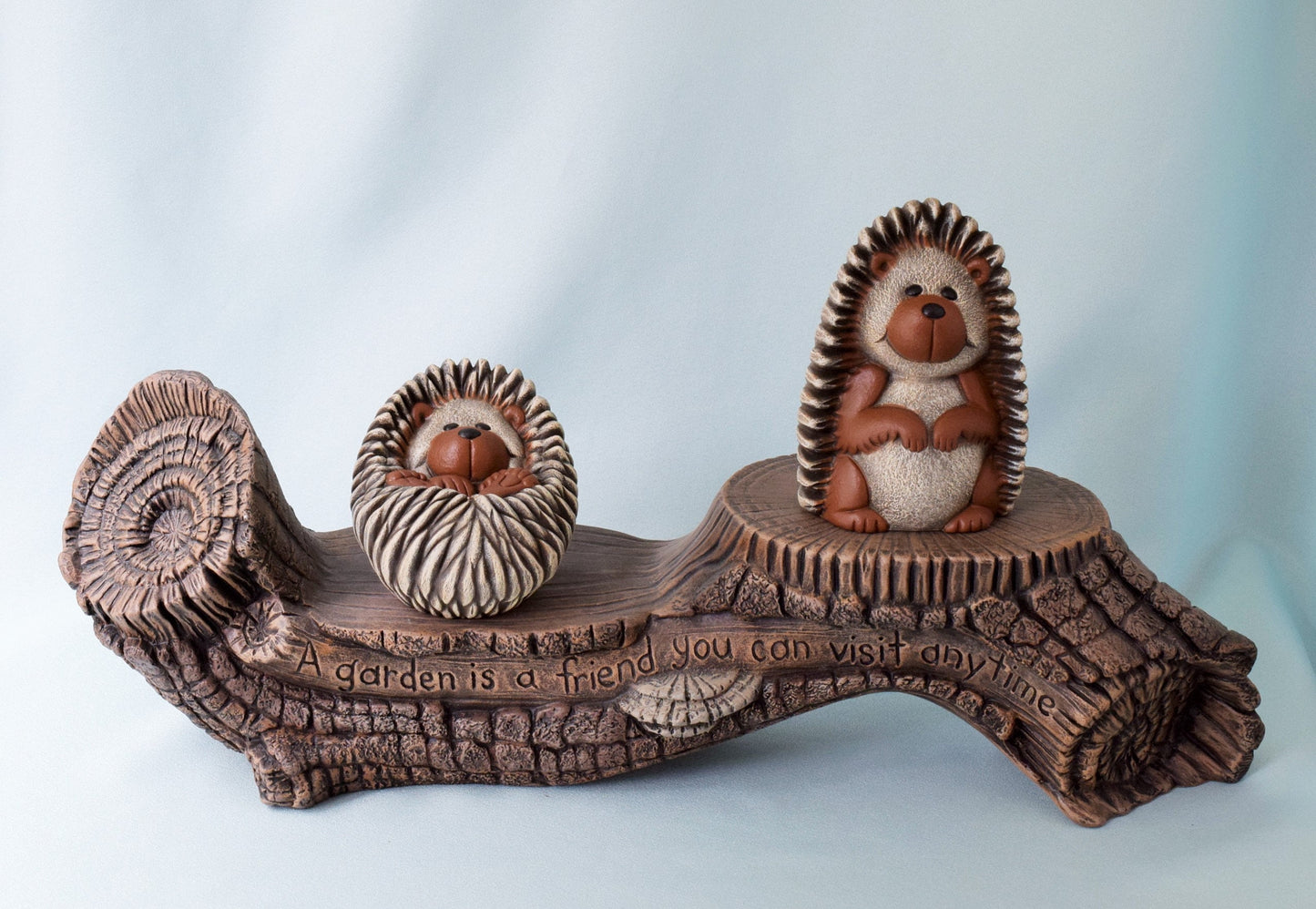 Display Log for Gnomes, Animals or Plants | Display Your Collection | Ceramic Wooden Display Stand | Garden Display Shelf Art - Teresa's Ceramics