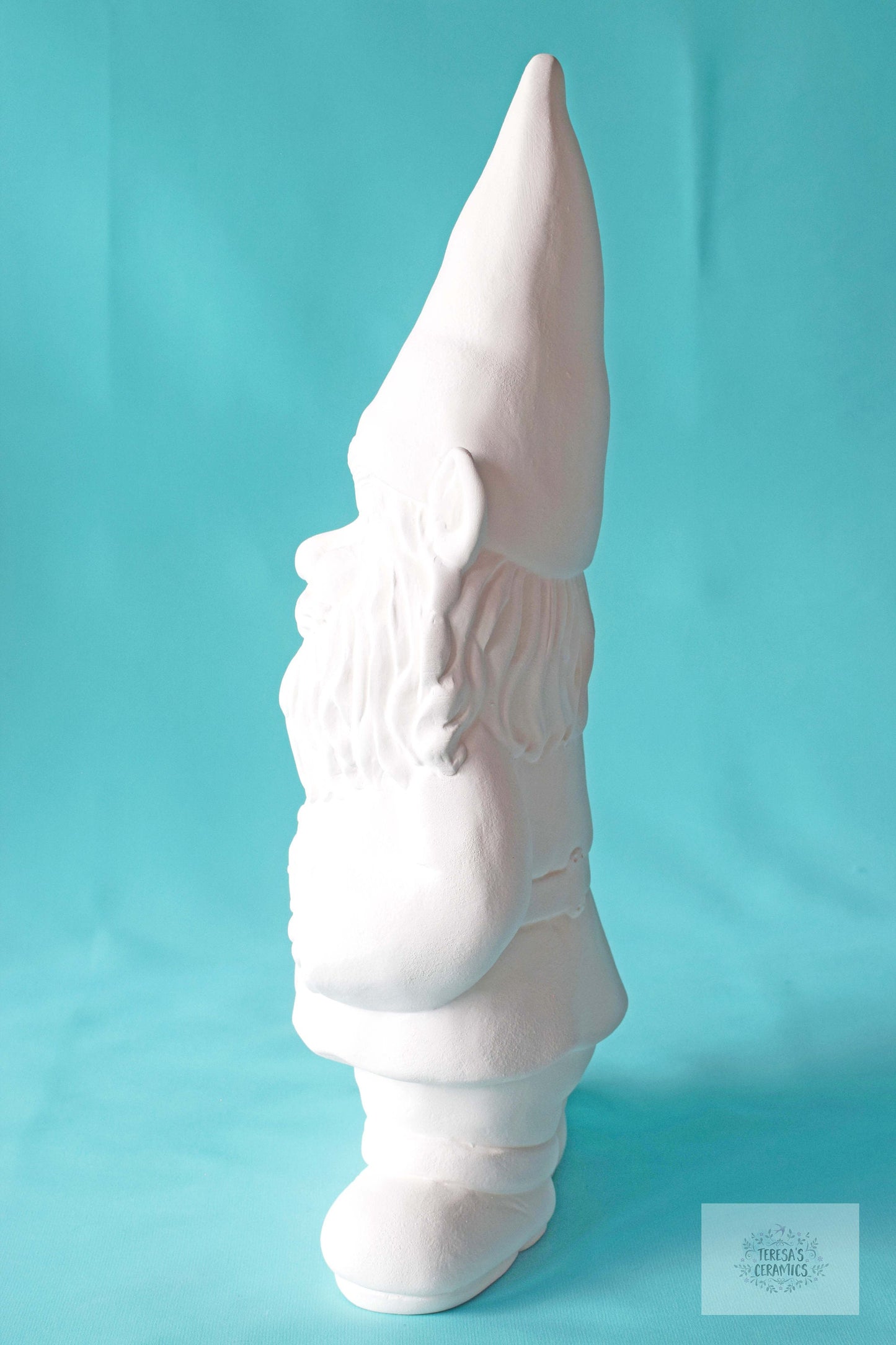 Large Bisque Gnome - DIY Paint Project - Garden Art Ceramics - Teresa's Ceramics
