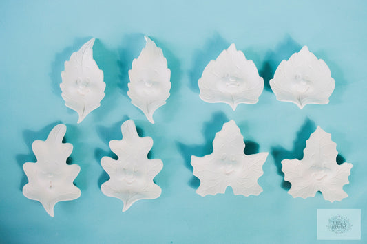 Bisque DIY Fall Leaves | Entire Set | Paint Project - Teresa's Ceramics