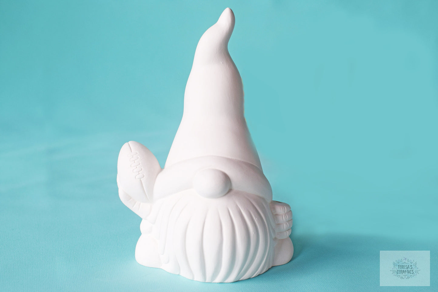 Bisque Football Gnome | Ready To Paint - Teresa's Ceramics
