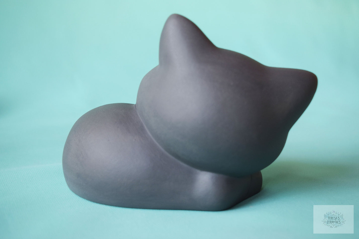 Adorable Ceramic Baby Gray Fox Figurine - Woodland Animal Nursery Decor for Baby Shower