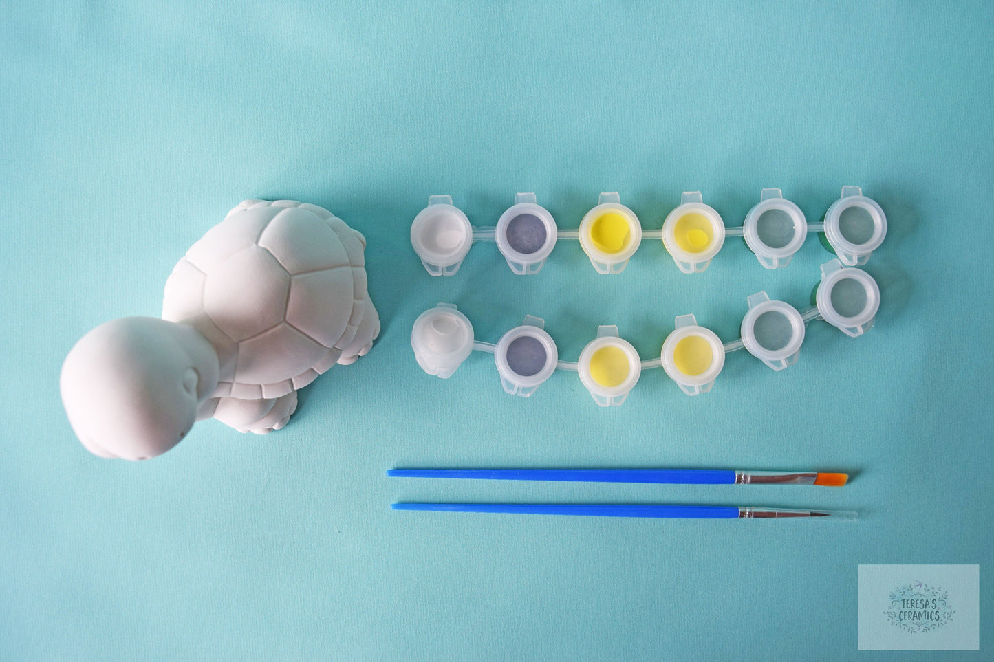 DIY Bisque Turtle Painting Kit: Creative Art Project Box for School, Home, or Parties