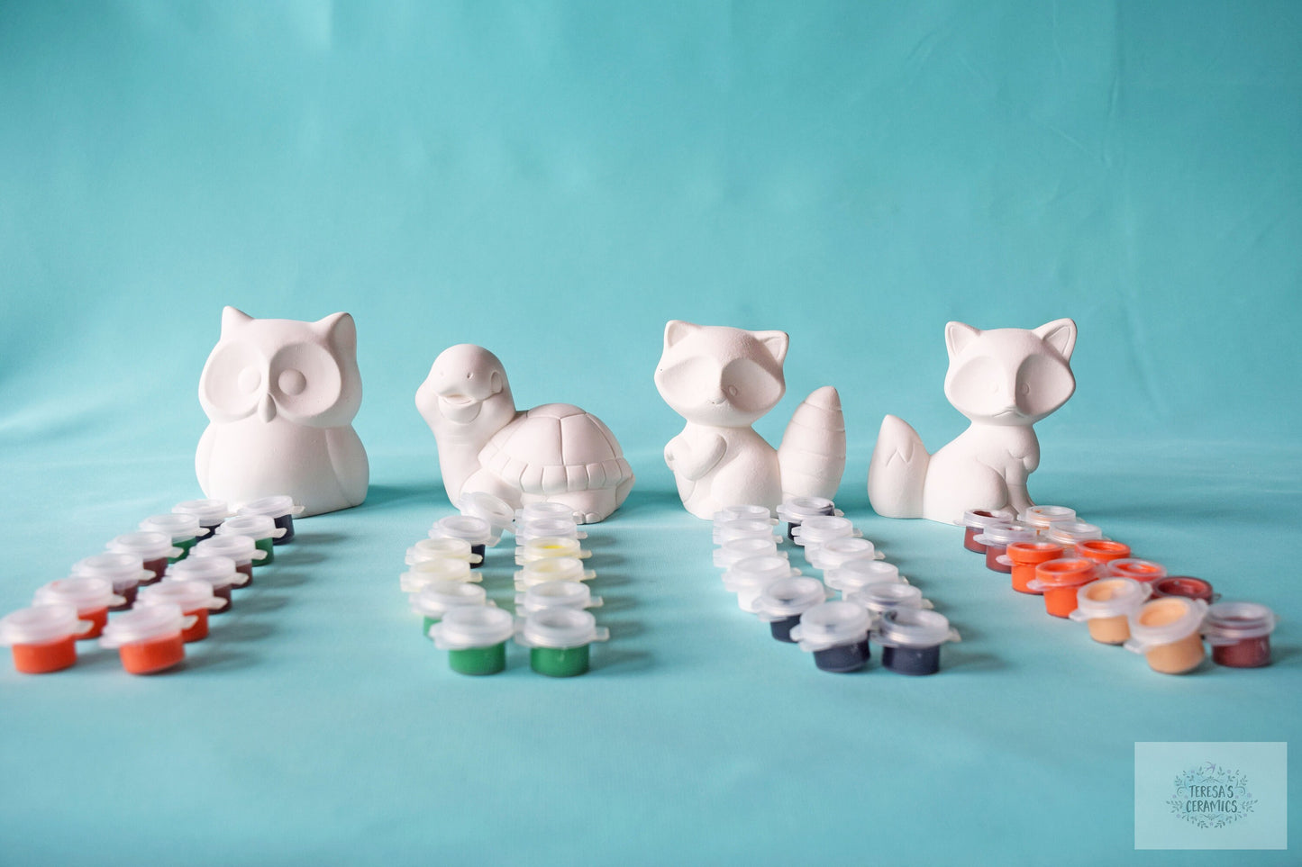 Bisque Raccoon | DIY Paint Kit | Back To School | Art Project In A Box - Teresa's Ceramics