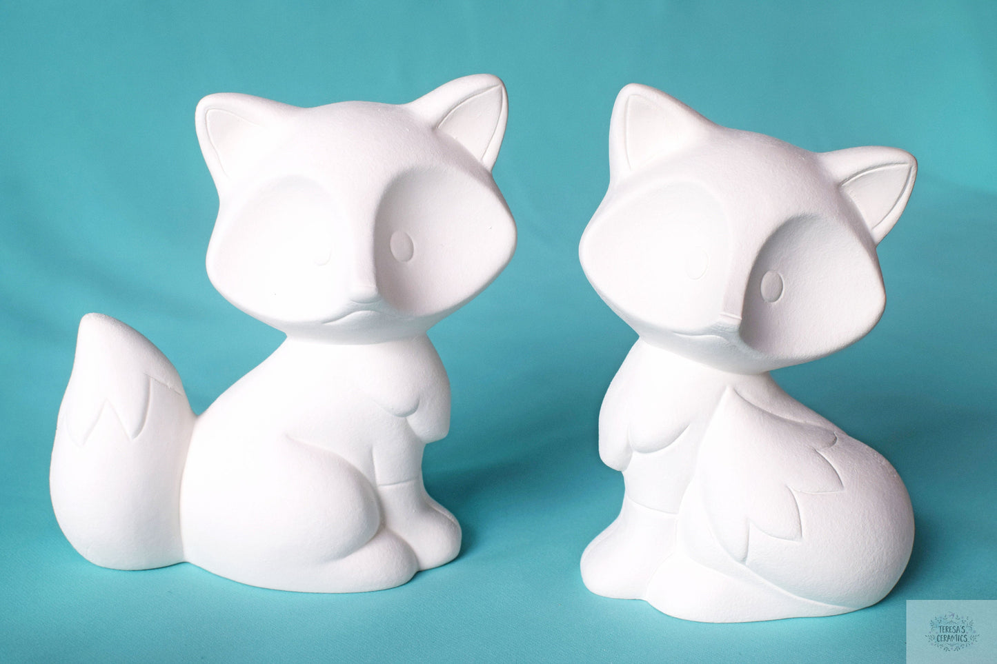 Bisque Ceramic Fox | Woodland Style | Nursery Decor - Teresa's Ceramics