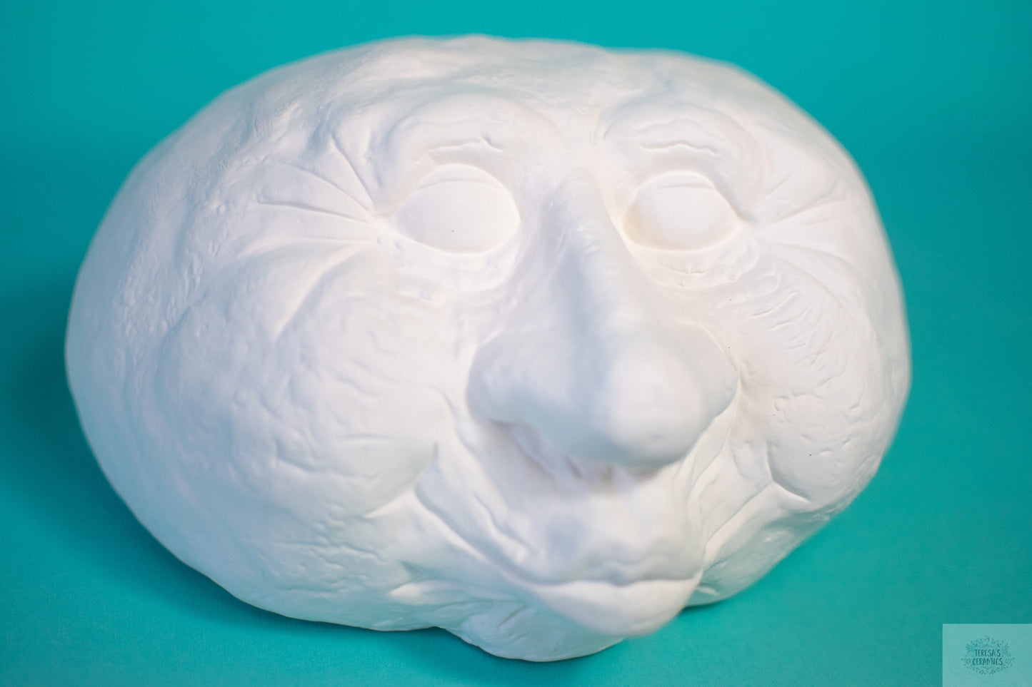 Granny Bisque Rock | Kissing Face | Garden Art | Yard Art | DIY