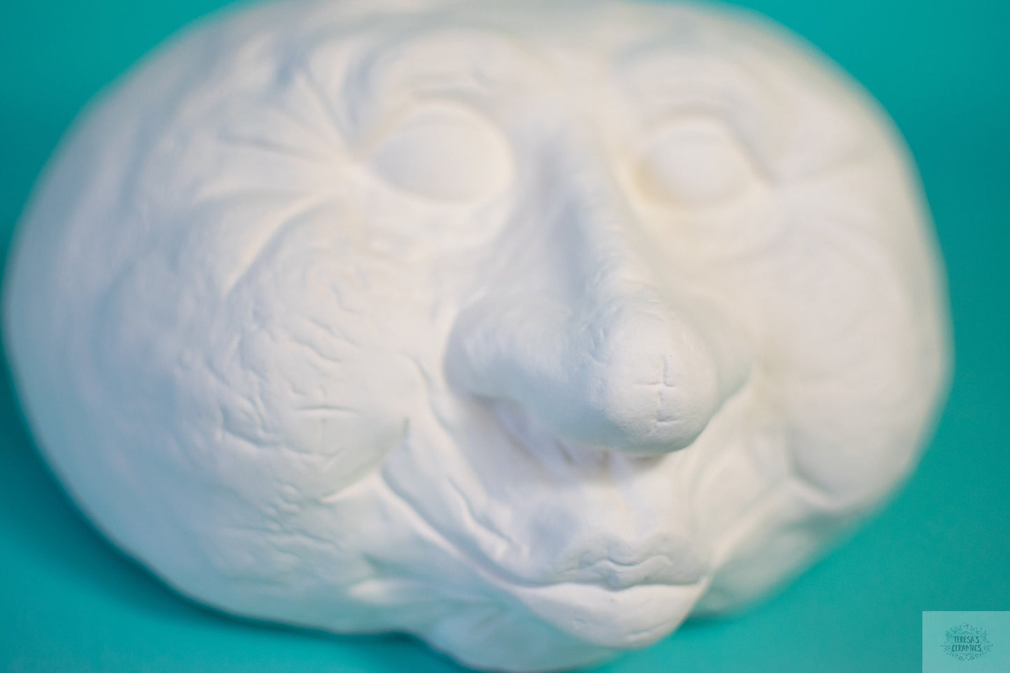 Granny Bisque Rock | Kissing Face | Garden Art | Yard Art | DIY