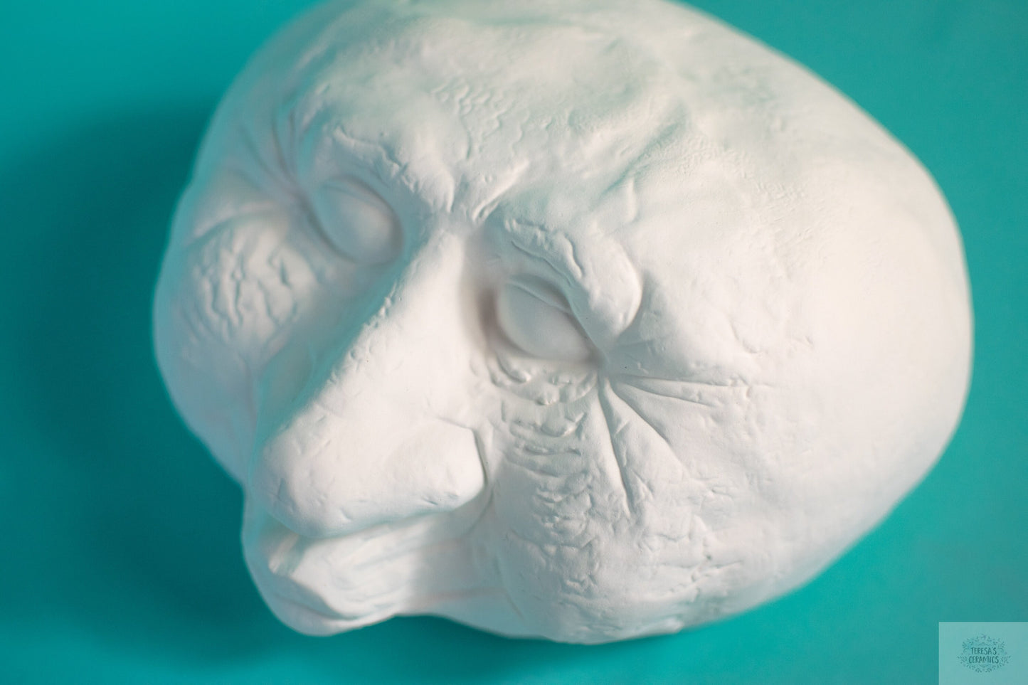 Granny Bisque Rock | Kissing Face | Garden Art | Yard Art | DIY