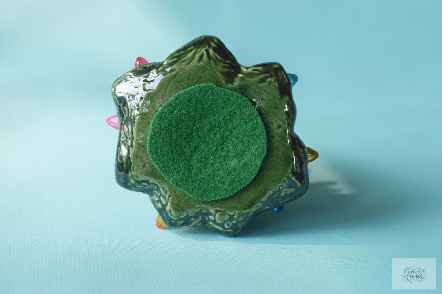 Mini Ceramic Christmas Tree Ornament | Snowy Pine | Evergreen