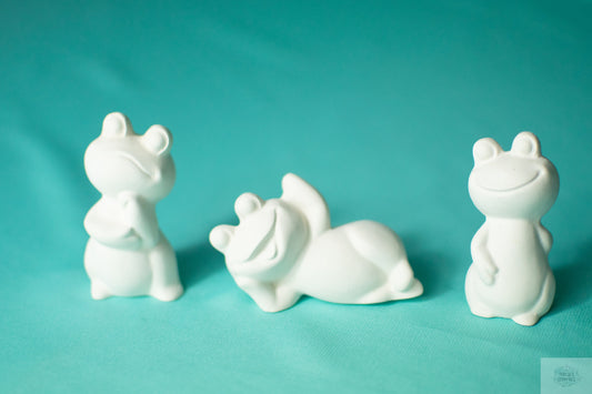Spring Frog Friends | Bisque Frogs | Paint It Yourself - Teresa's Ceramics