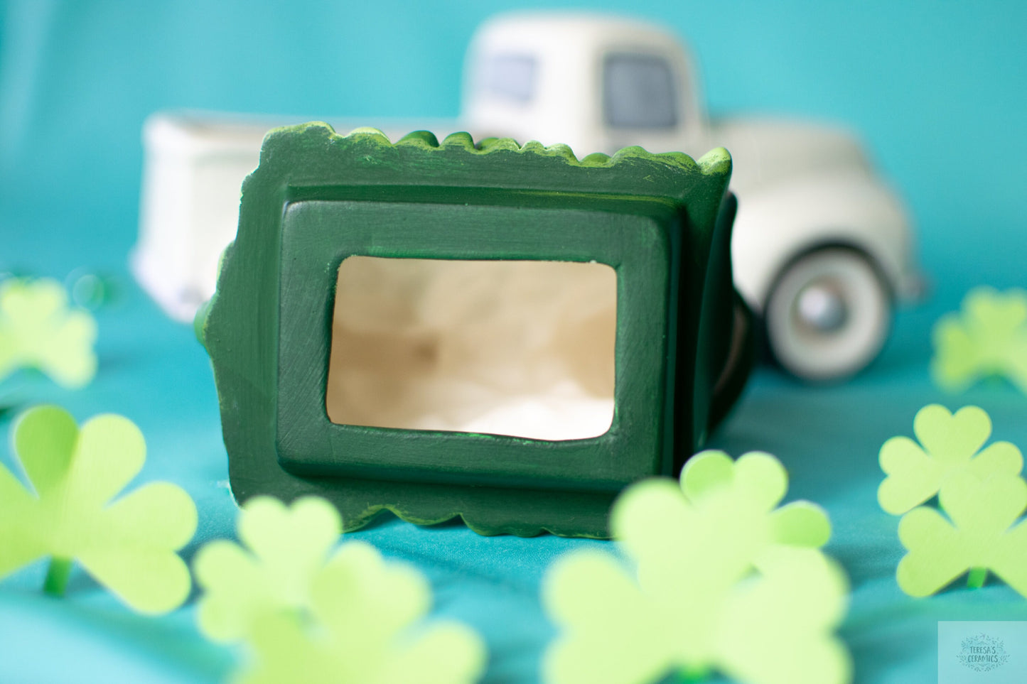St. Patrick's Day Truck | Four Leaf Clovers | Leprechaun With Pot of Gold - Teresa's Ceramics