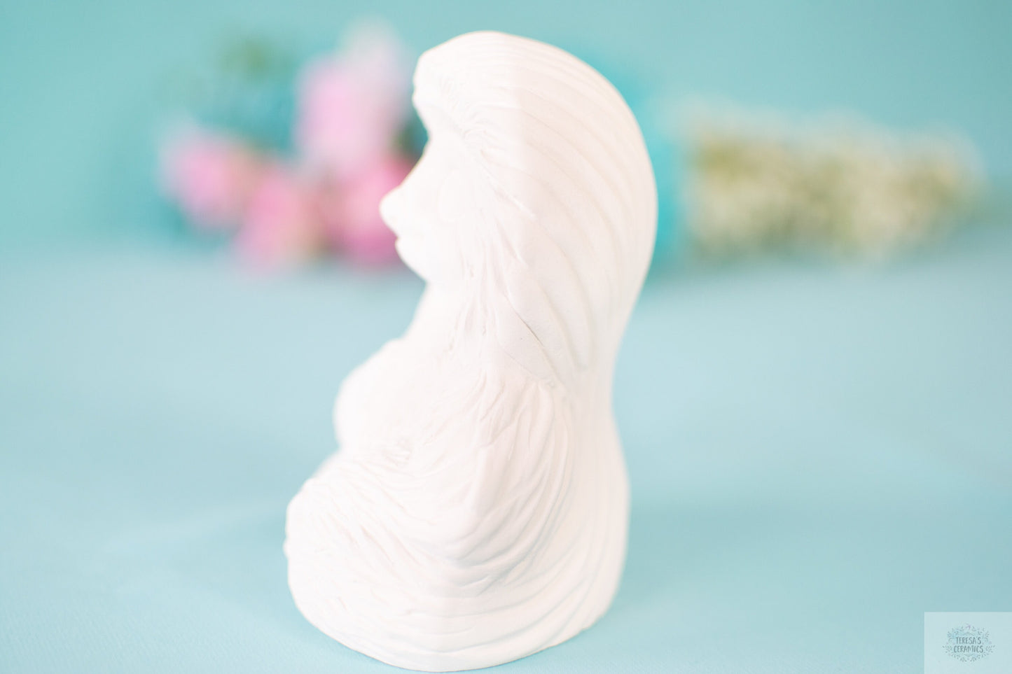 Unpainted Ceramic Sloth Figurine for DIY Garden Decor | Small Hand-Paintable Clay Statue